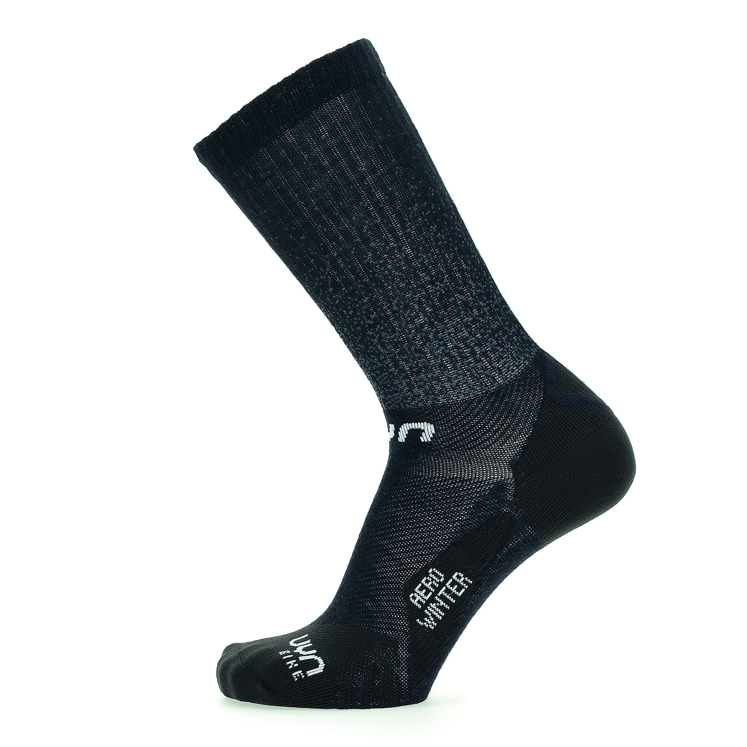 UYN S100243 CYCLING AERO WINTER Socks Men's Black White 44