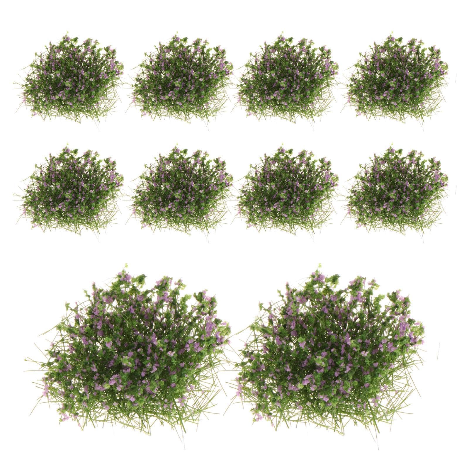 RCGOFOLLOW Miniature Grass Cluster and Realistic Flower Tufts Beautiful Vibrant Diorama Layouts for Train Landscapes Making Every Scene Lively DIY Train