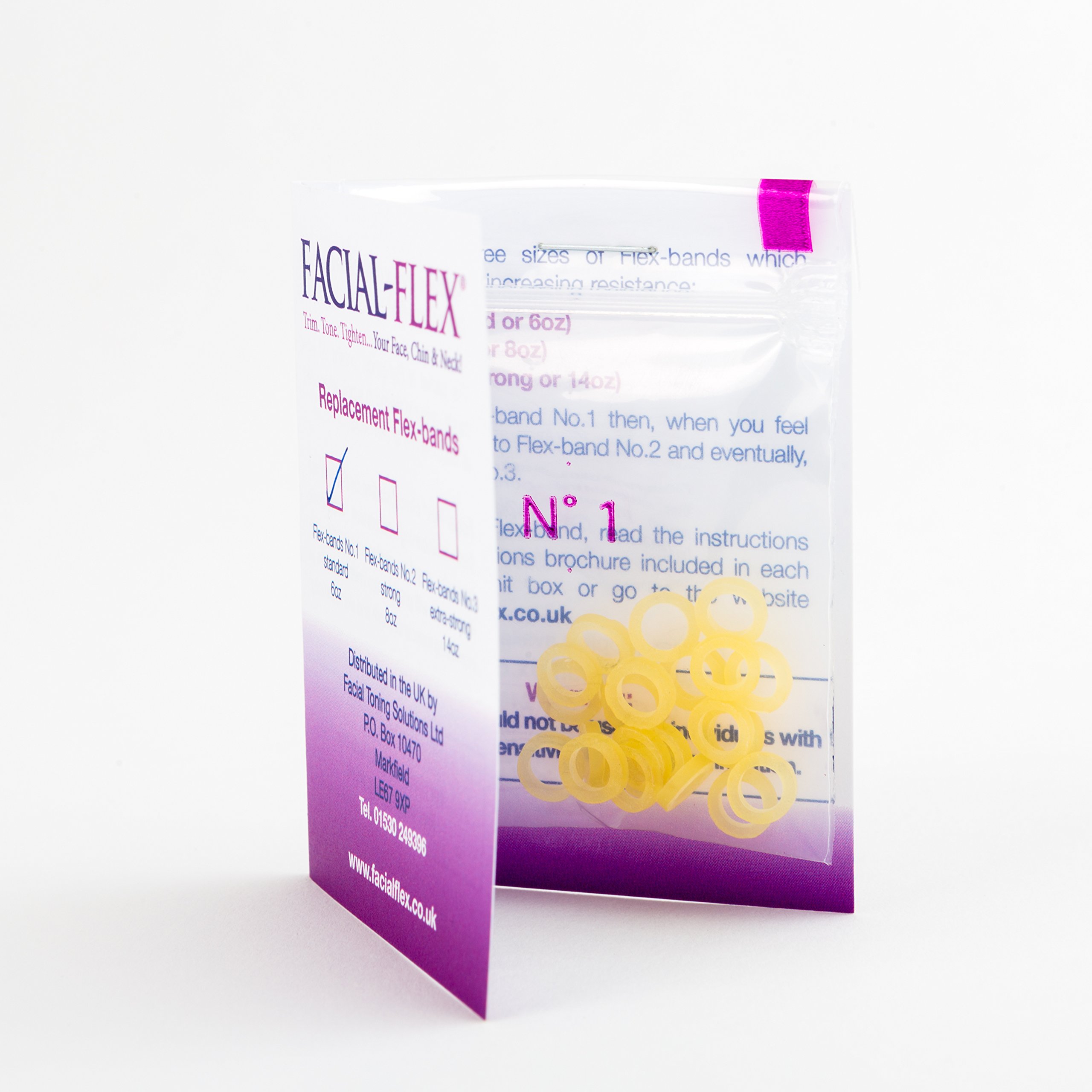 FACIAL-FLEX® Flex-bands for use with FACIAL-FLEX® Facial Toning exerciser