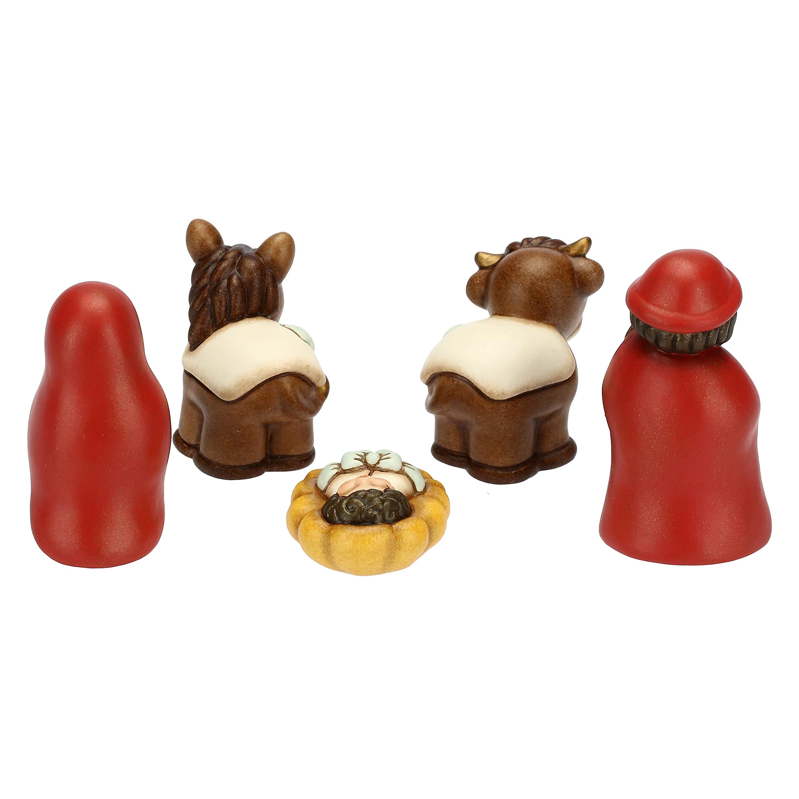 THUN - Mini Presepe Classico 2019 con Capanna Grande a Stella Cometa - Ceramica - 20x10x18 cm