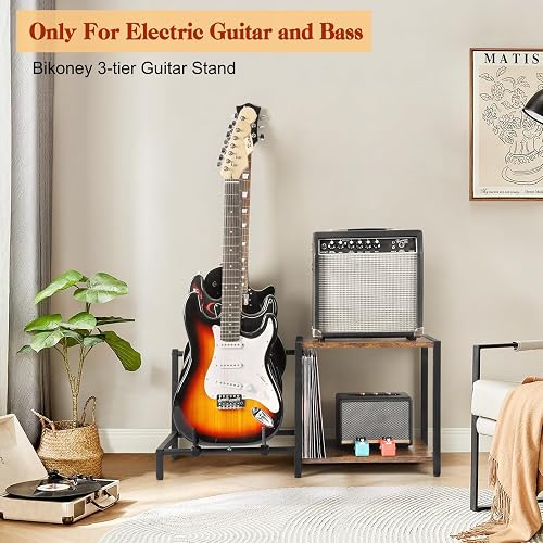 Bikoney Râtelier Réglable pour Guitares et Basse Électrique avec Support d’Amplificateur, Porte-Guitare Solide pour Plusieurs Instruments et Accessoires de Musique - 3