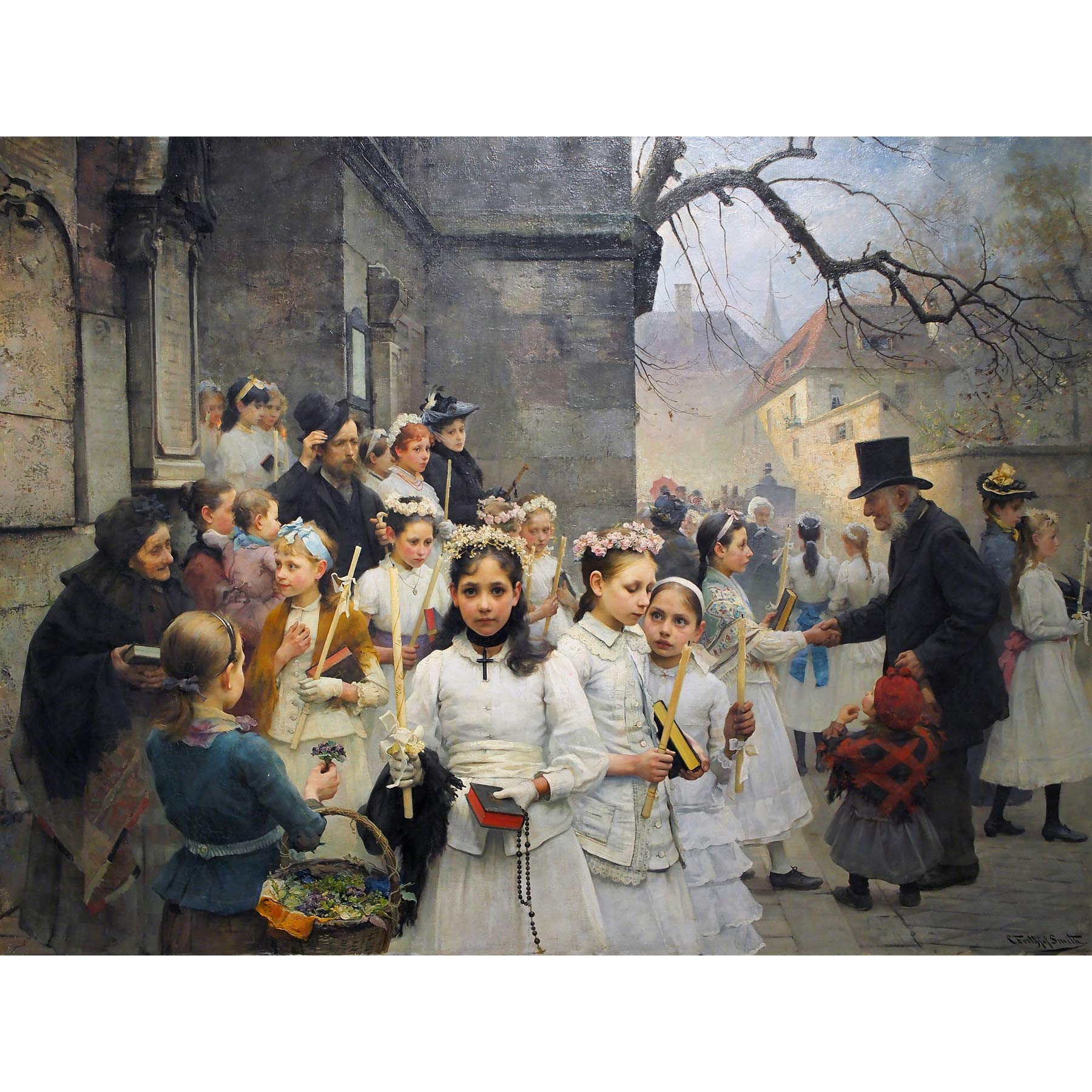 Smith After First Communion Malerei, großer Kunstdruck auf Leinwand, Premium-Wandbild
