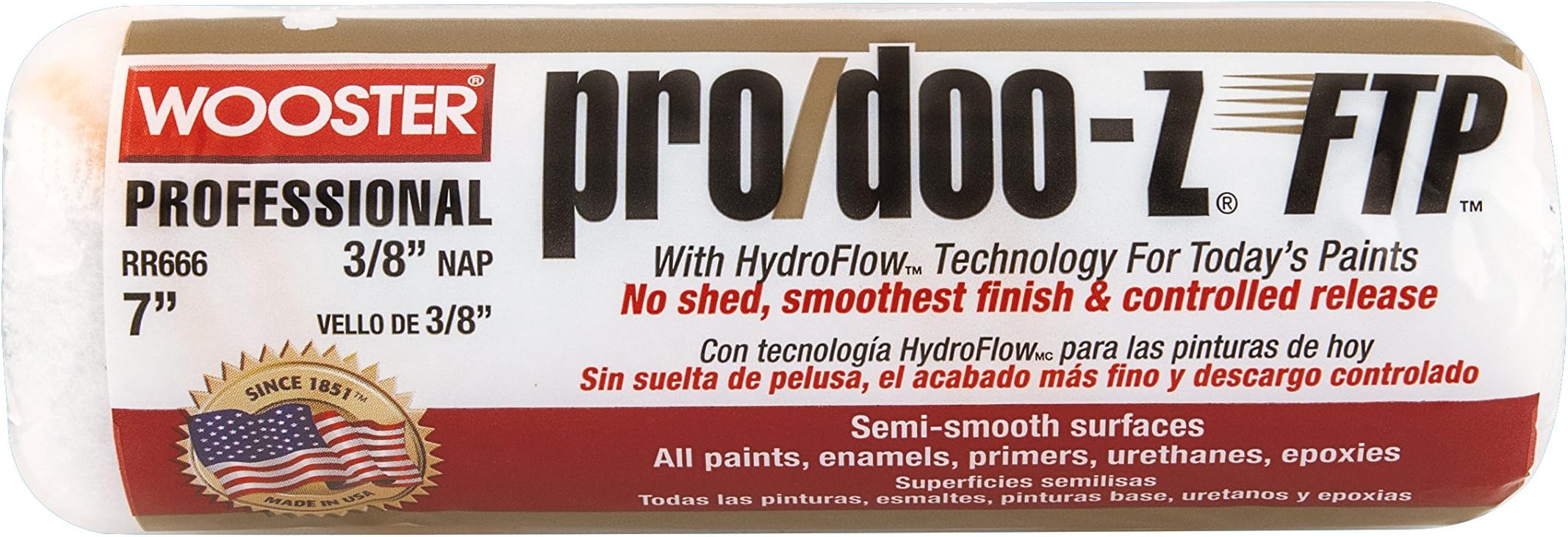 The Wooster Brush Company RR666-7 Pro Doo Z FTP Roller Cover 3/8-Inch Nap