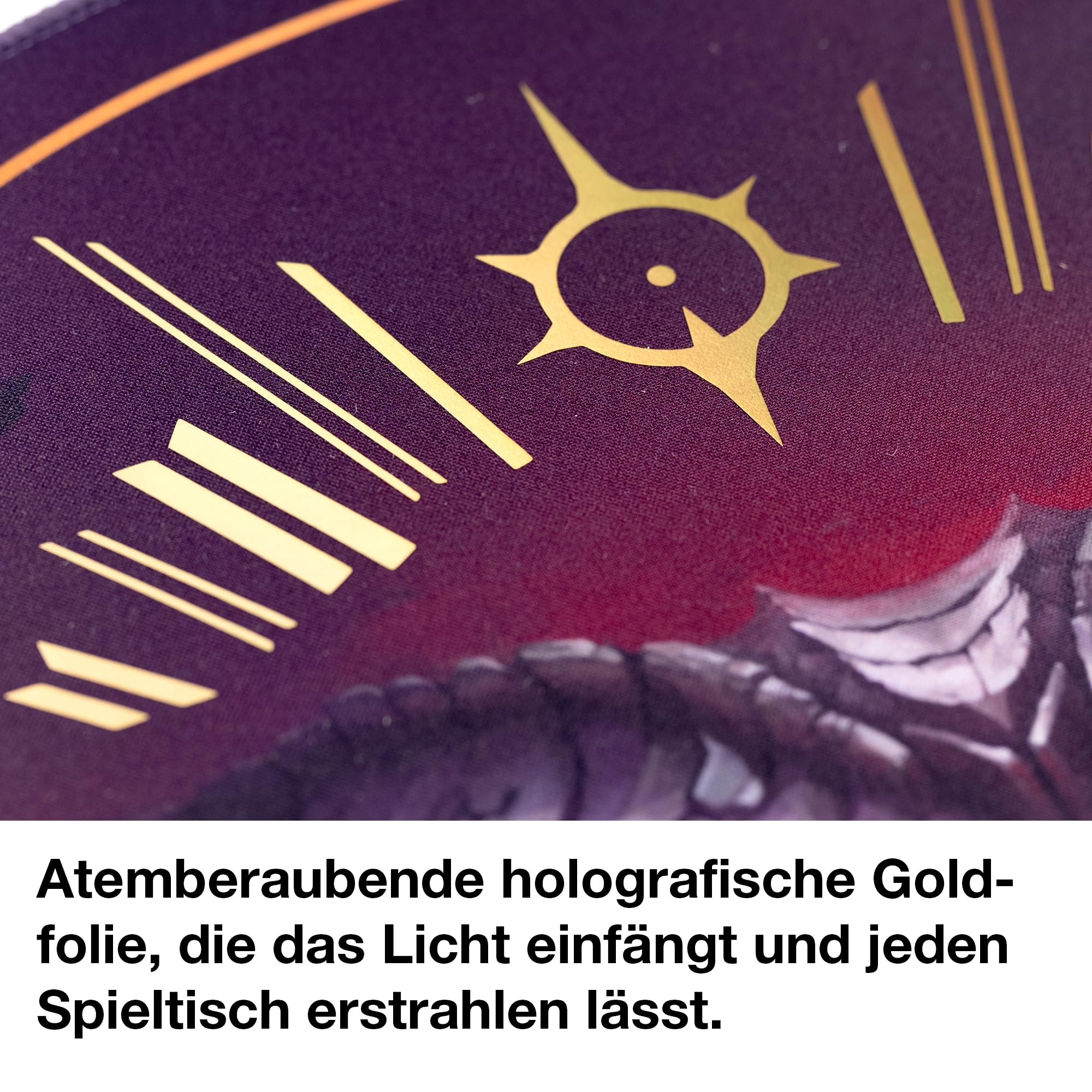 Alfies! The Whispering One MTG Spielmatte | Handgemaltes Artwork | Handgefoilte Gold-Details | In der EU entworfen | Individuelle Form | Für Magic MTG