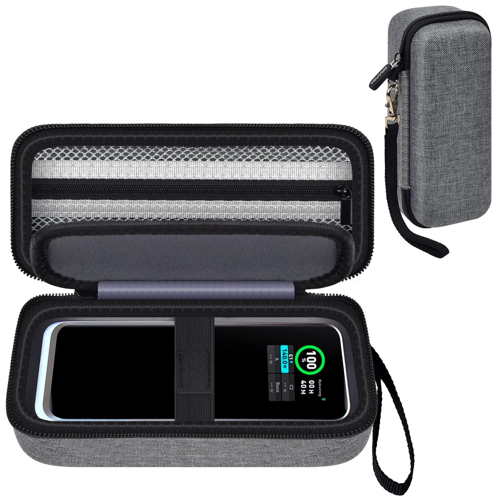 Case Compatible with Anker Prime Power Bank 27,650mAh 250W &20,100mAh 220W 3-Port Portable Charger, Battery Charging Station Carrying Travel Storage Holder for Chargers, Grey(Box Only) (Grey)