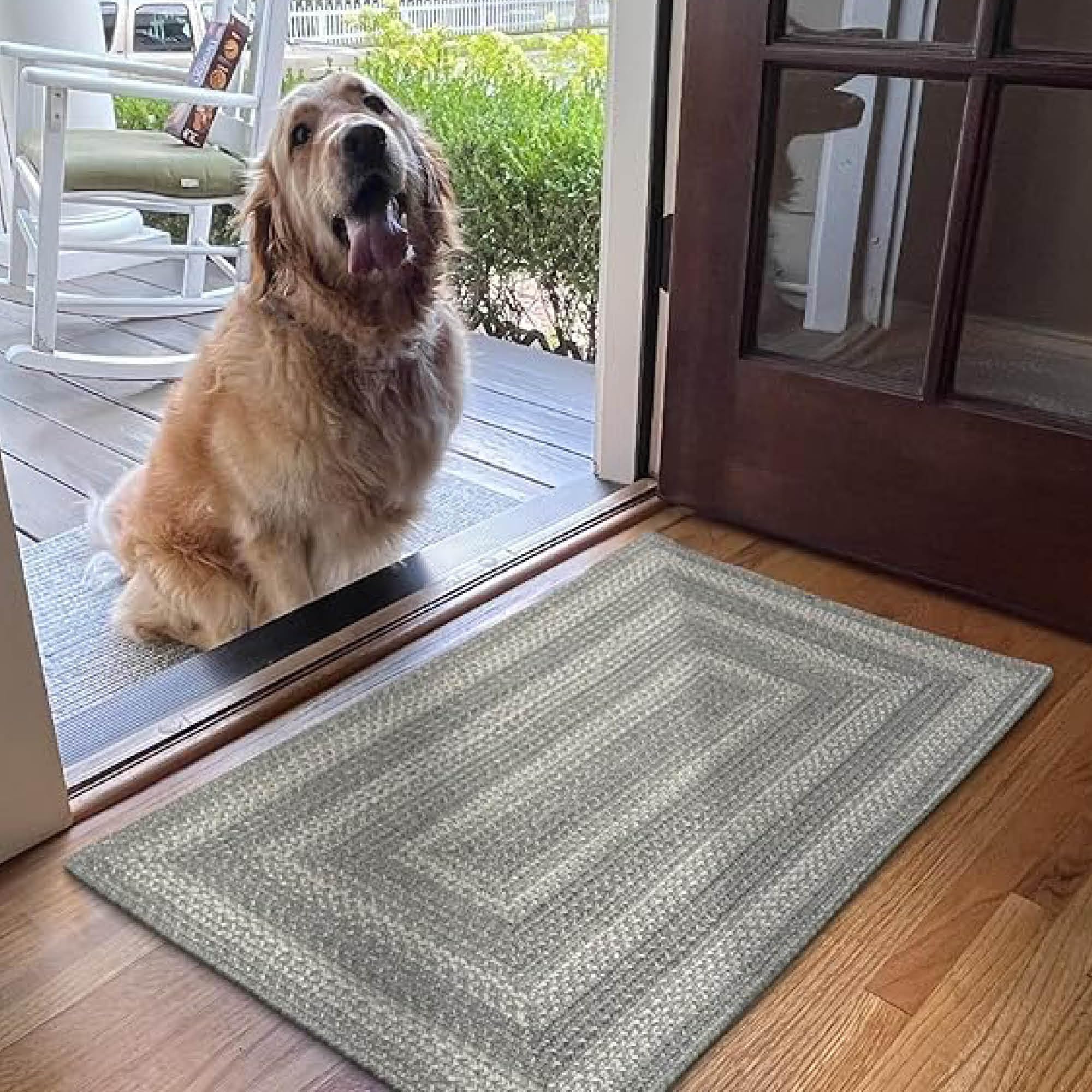 Homespice Grey Cloud Small Braided Rugs