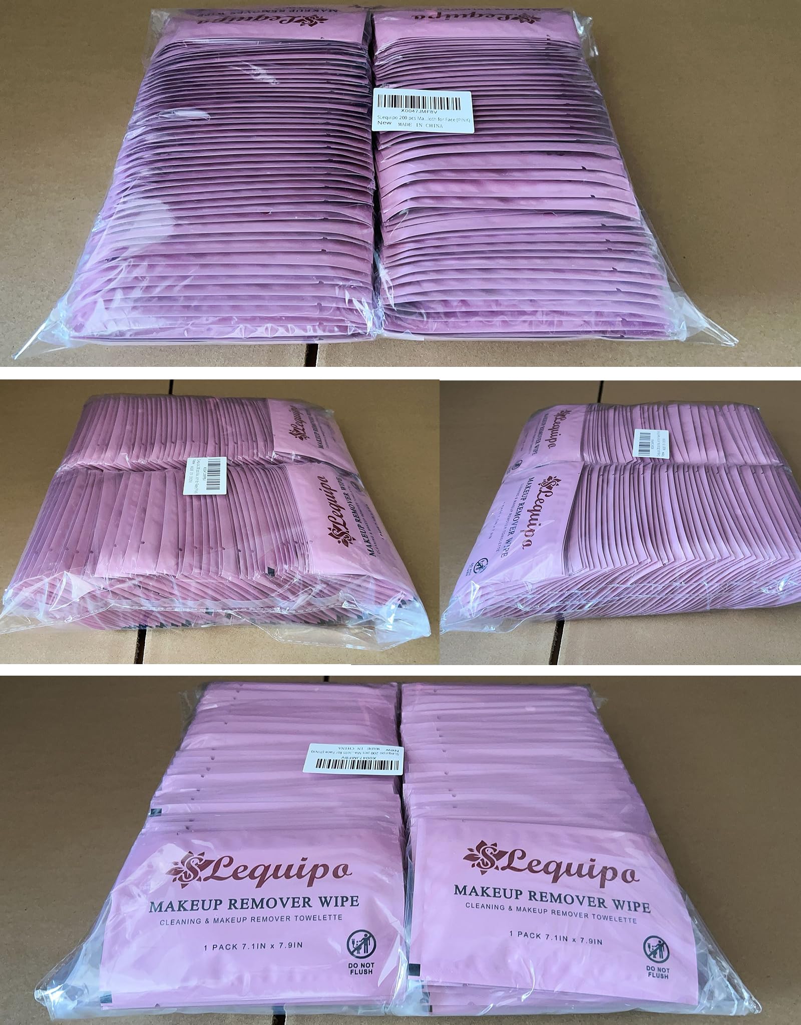 200 toallas de viaje envasadas de forma independiente para limpiar una sola pieza de toallas de viaje a granel para la cara (rosa)