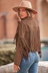 PRETTYGARDEN Women's Fringe Faux Suede Leather Jackets Fall Fashion 2026 Tassel Motorcycle Cropped Coats