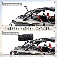 Vista 5 de Soporte para neumáticos de repuesto para accesorios Can Am Maverick X3 y Max 2017-2025, soporte trasero para neumáticos de repuesto con capacidad