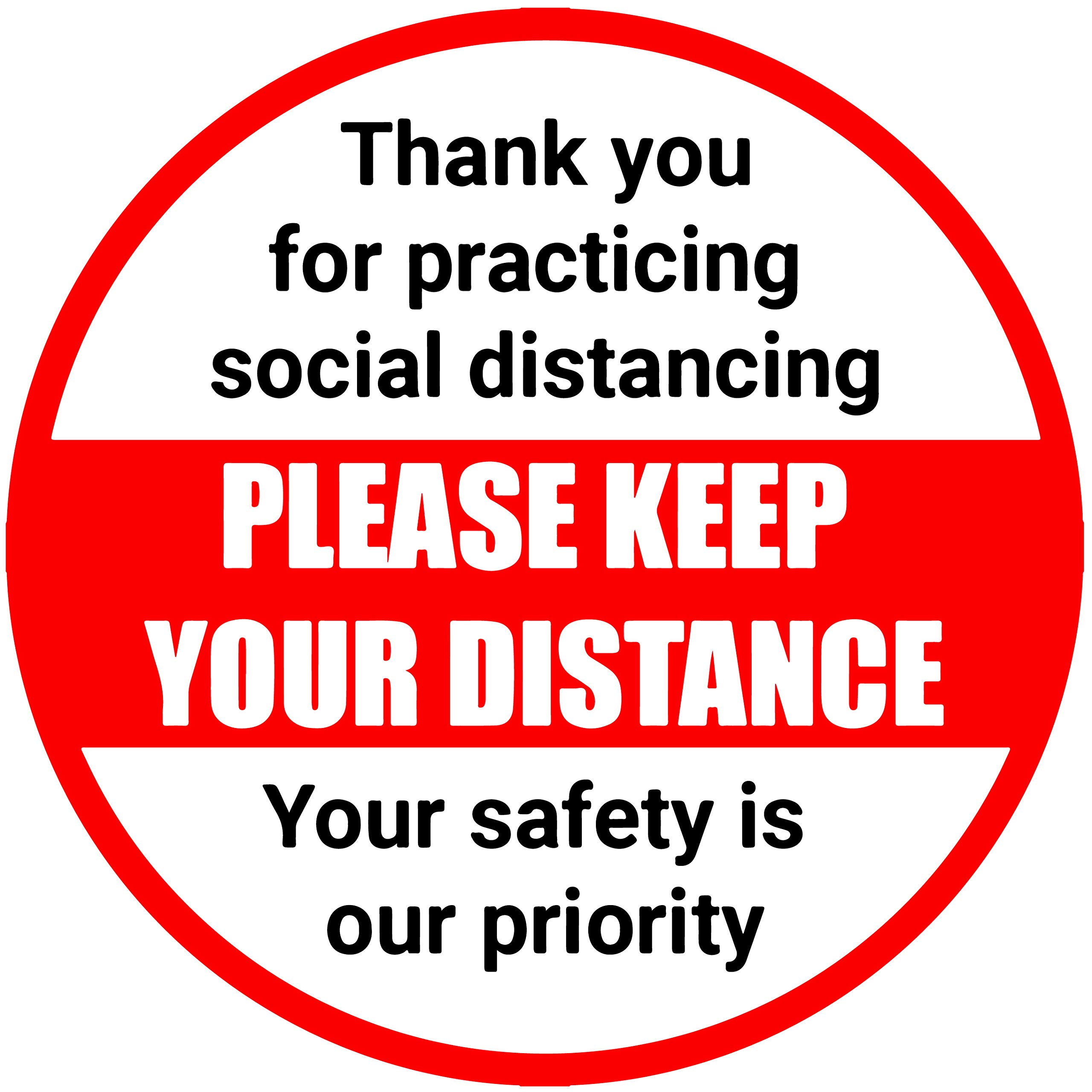 Buy KEEP YOUR DISTANCE SOCIAL DISTANCING SIGNS DURABLE Vinyl Sticker