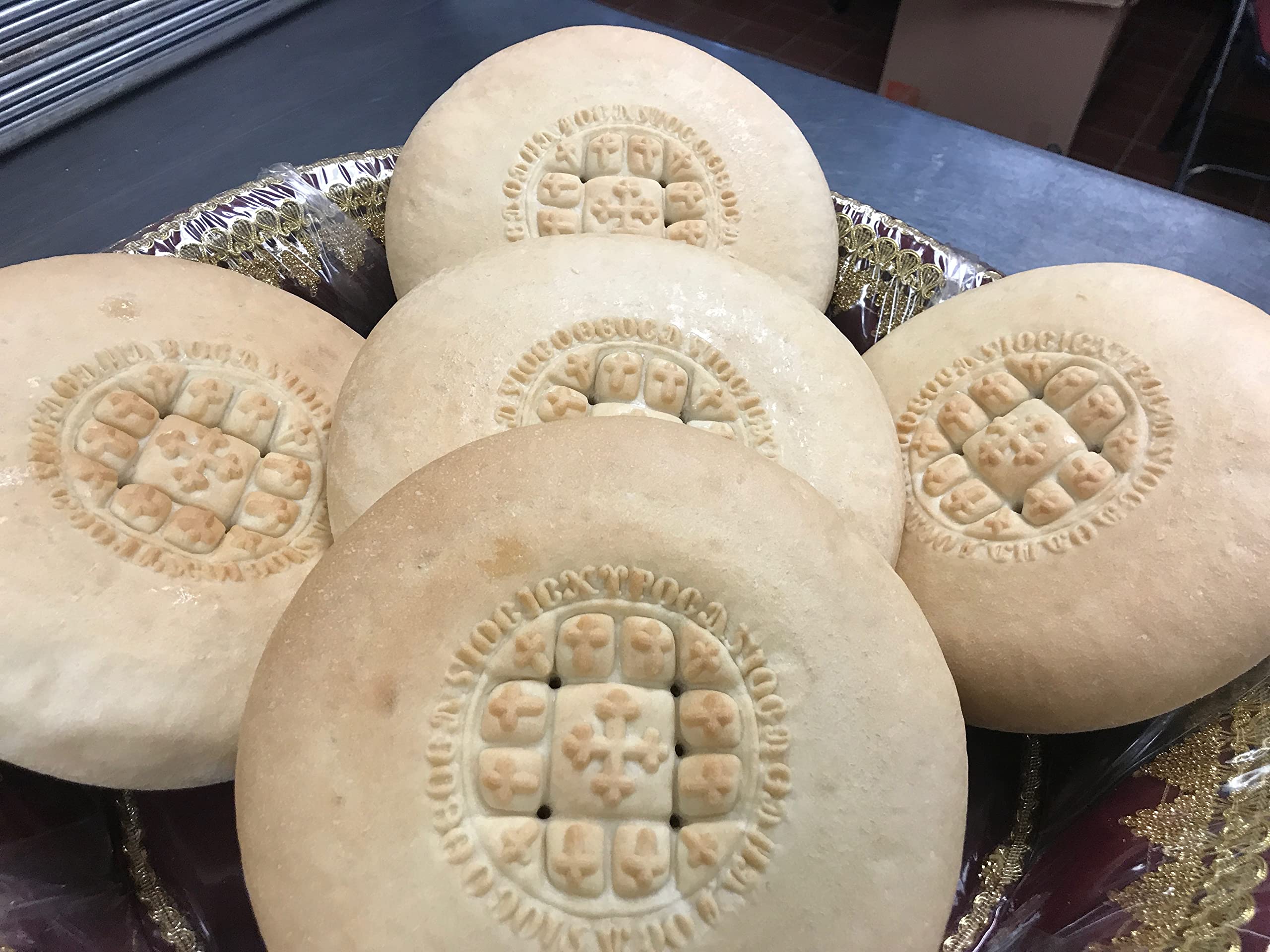 Coptic Orban Stamp MapleCherry Maple or Oak Wood. Holy Communion Bread | Coptic Orban Stamp Exotic MapleCherry Exotic Maple or Oak Wood Holy communion Bread Stamp 5x0.75 Coptic Orthodox product thumbnail 8
