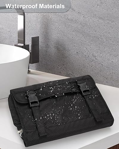 Miniatura 104 de Neceser colgante de viaje para hombres y mujeres, kit de viaje, bolsa de afeitar, impermeable, organizador de maquillaje para baño, ducha, azul