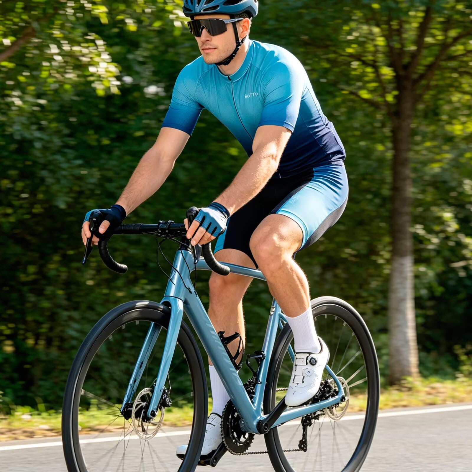ROTTO Spodenki rowerowe męskie wyściełane spodenki rowerowe spodenki rowerowe z wyściółką żelową i gąbkową