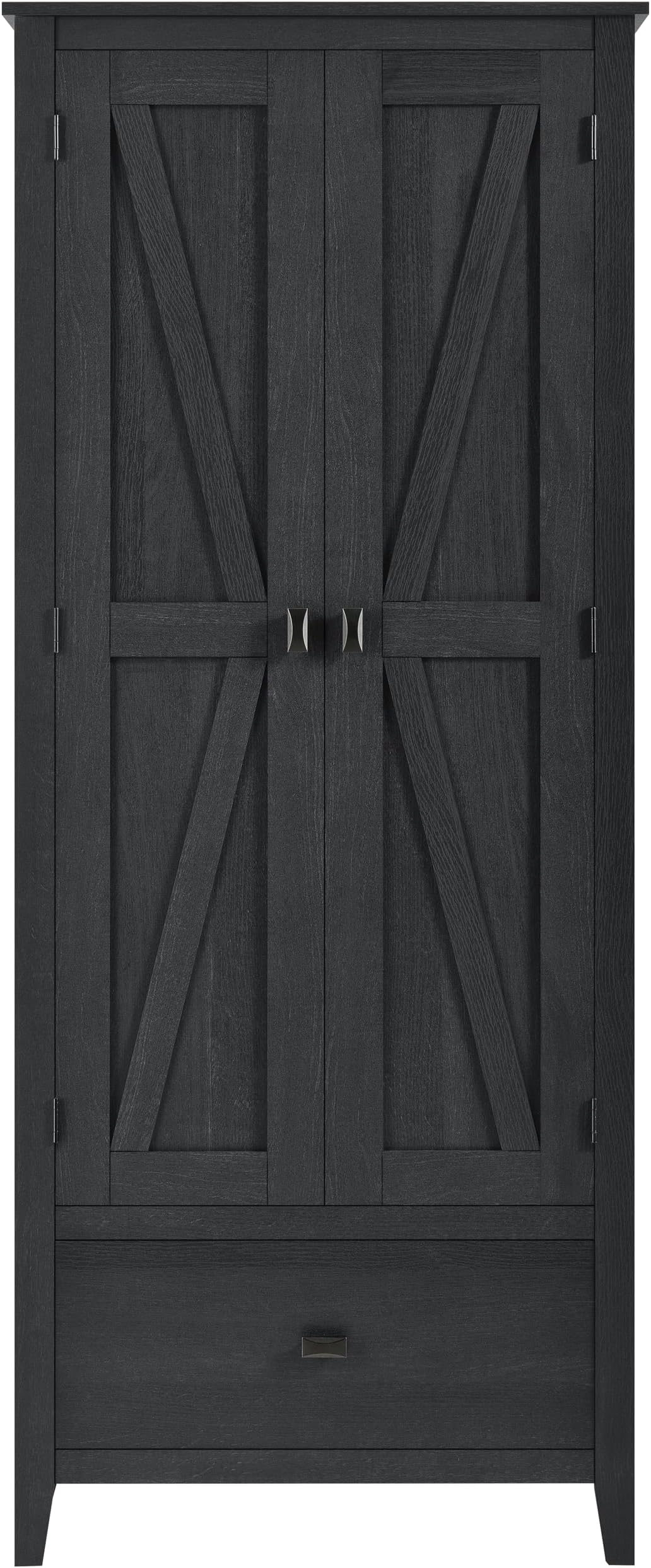 SystemBuild Evolution Farmington 30" Wide Storage Cabinet, Black Oak