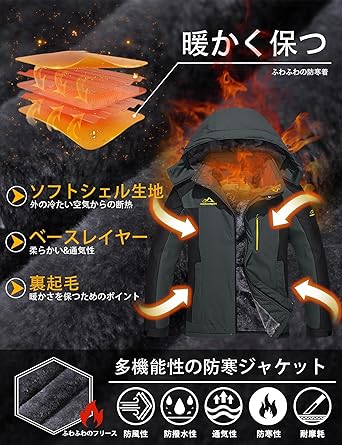 【色:カウボーイブルー_サイズ:M】[TACVASEN] アウトドアジャケット 色:カウボーイブルー_サイズ:M】[TACVASEN] アウトドア