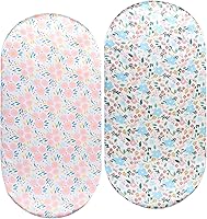 Vista 8 de Juego de sábanas de moisés, 2 unidades de satén ultra suave de seda para rectángulo, reloj de arena, oval, colchón de moisés protector