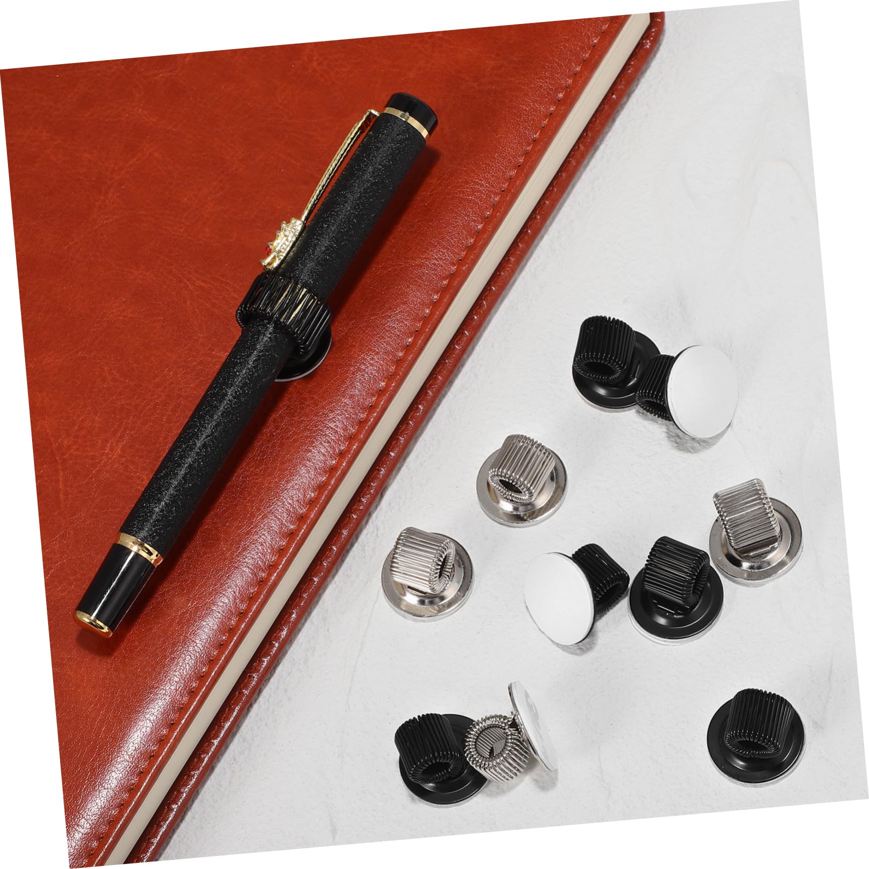 Homoyoyo 3 Sätze Metallclip Selbstklebender Stifthalter Ordentlich Veranstalter Stifthalter Für Notizbuch Clips Stiftbefestigungsklemmen Kleben Der Klebstifthalter Stiftclip 20 Stück * 3