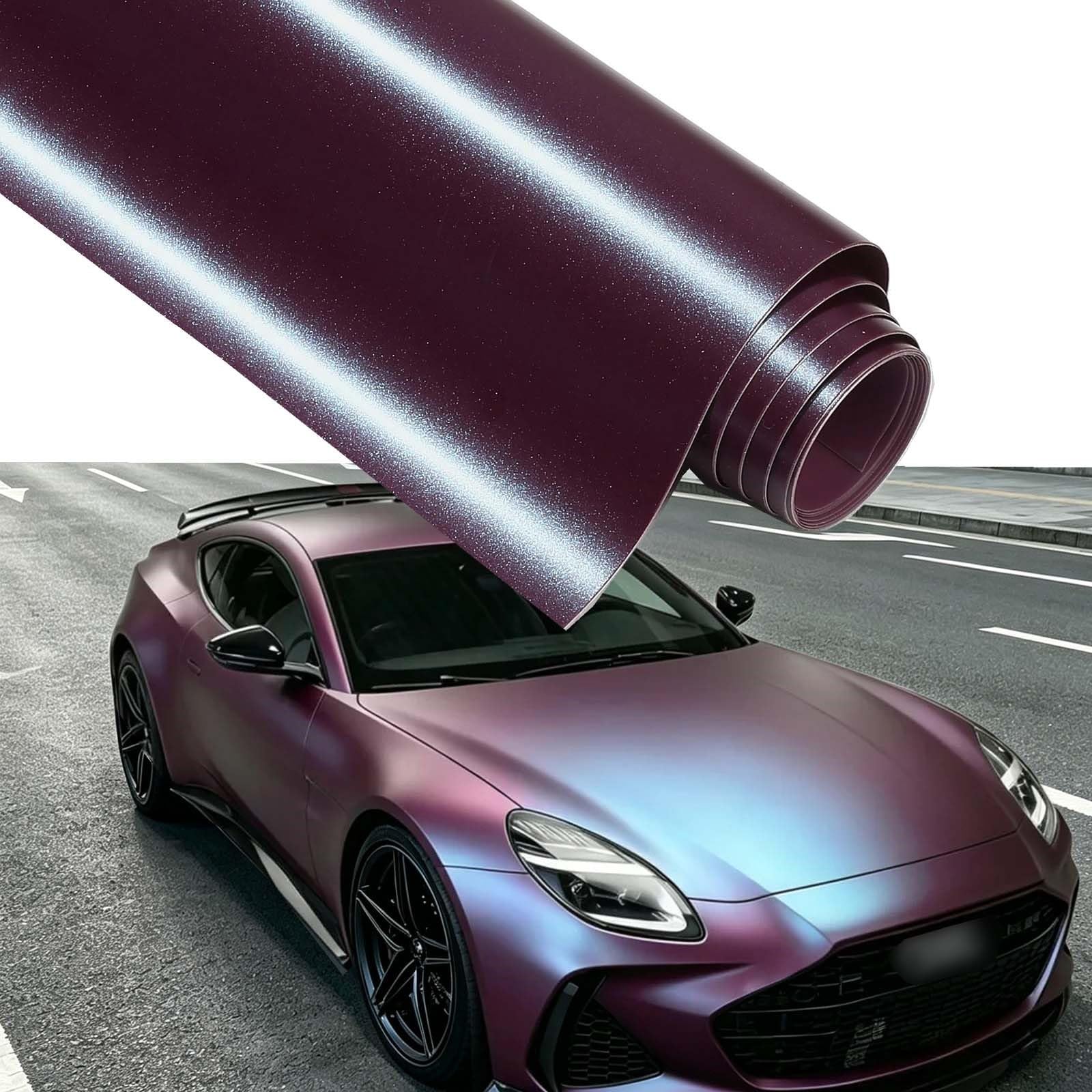 XhuangTech Pellicola autoadesiva in vinile per auto, colore da rosso opaco a blu, pellicola protettiva per vernice fai da te, cambia colore, per auto, moto, bicicletta (152 x 75 cm)