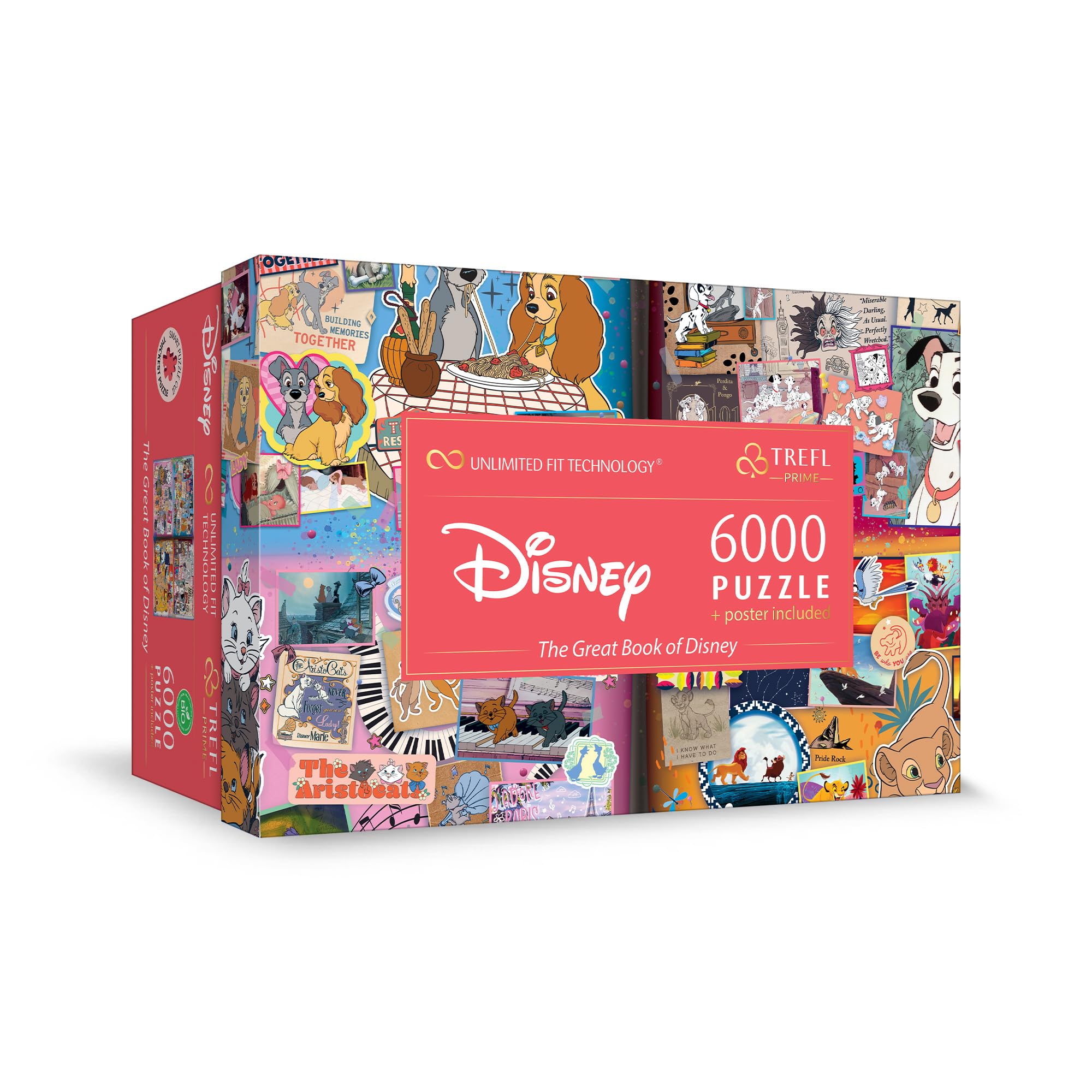 Trefl Prime - Puzzle UFT: Disney, The Great Book of Disney - 6000 Elements, Large Game, Thickest Cardboard, for Adults and Children from 12 Years