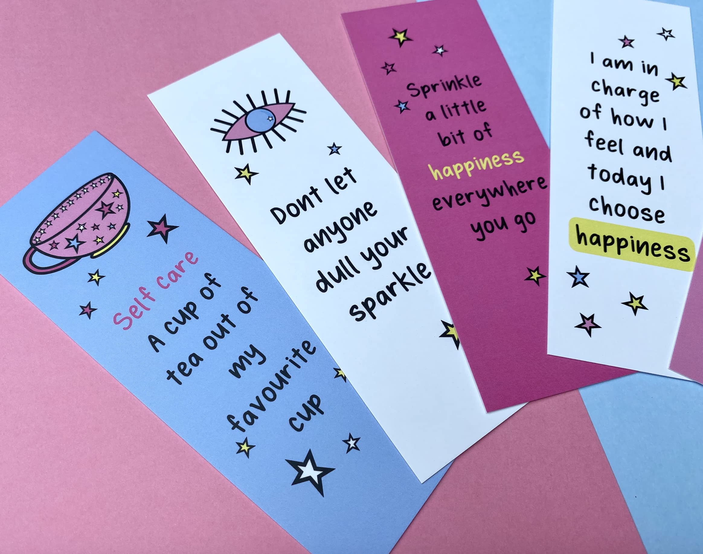 Pack of 5 Affirmation Bookmarks | Mental Health | Positive Quotes | Quote bookmarks | Self Care Gift