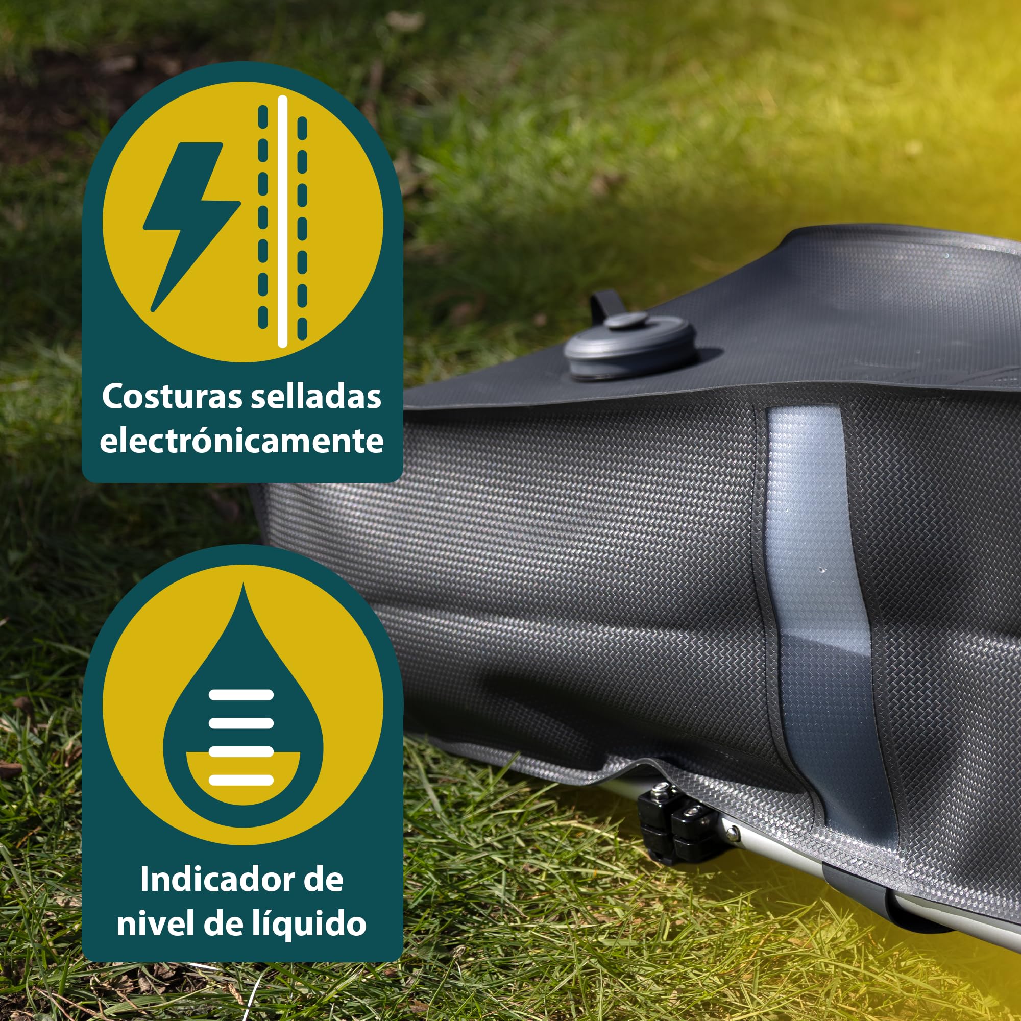 Colapz Wastemate Gris Portador de Aguas Residuales con Carro 40L - Contenedor de Agua Ahorrador de Espacio para Caravanas y Autocaravanas - Compatible con Flexipipes