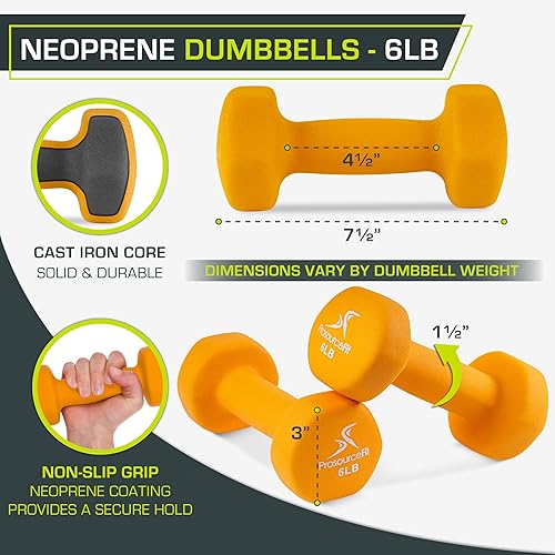 Miniatura 8 de ProsourceFit Neoprene Dumbbell Coated for Non-Slip Grip
