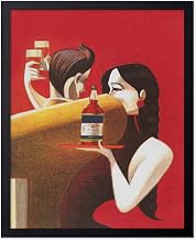 Poster Master Vintage Liquor Poster - Retro Couple Drinking Print - Alcohol Art - Romantic Gift for Men, Women, Bartender - Chic Decor for Bar, Man Cave, Kitchen, Restaurant - 8x10 UNFRAMED Wall Art