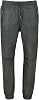 Mens Real Leather Trousers Grey Napa Sweat Track Pant Zip Jogging Bottom 3040
