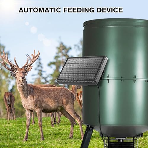 Miniatura 7 de Panel solar para comedero de ciervos, panel solar de 12 V 1.98 W, impermeable IP65, cargador de batería de 12 voltios con soporte de montaje y clip