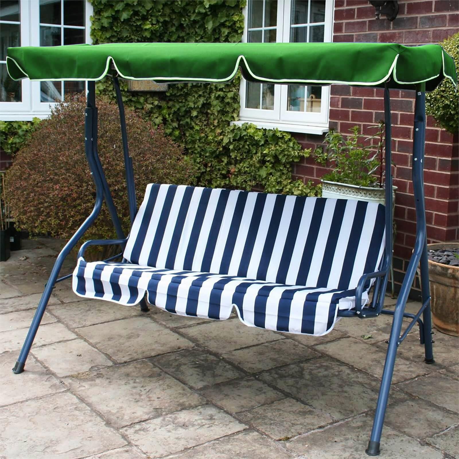 Wuyangcun Funda Impermeable Para Columpio De Jardín De 2 Plazas – 164x114cm – Tela Oxford 210D – Protege Del Sol Y Lluvia (Azul)