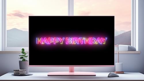 Fond d'écran animé Joyeux Anniversaire avec affichage de l'heure et musique de fête d'anniversaire – vue 8