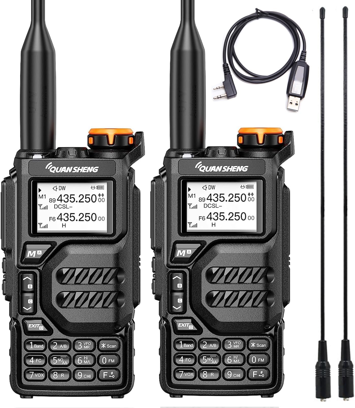 JUCJET Walkie Talkies UV-K5, Radio Profesional De 200 Canales, Radios Bidireccionales De Mano Walkie Talkie De Largo Alcance Con Pantalla Lcd Vox