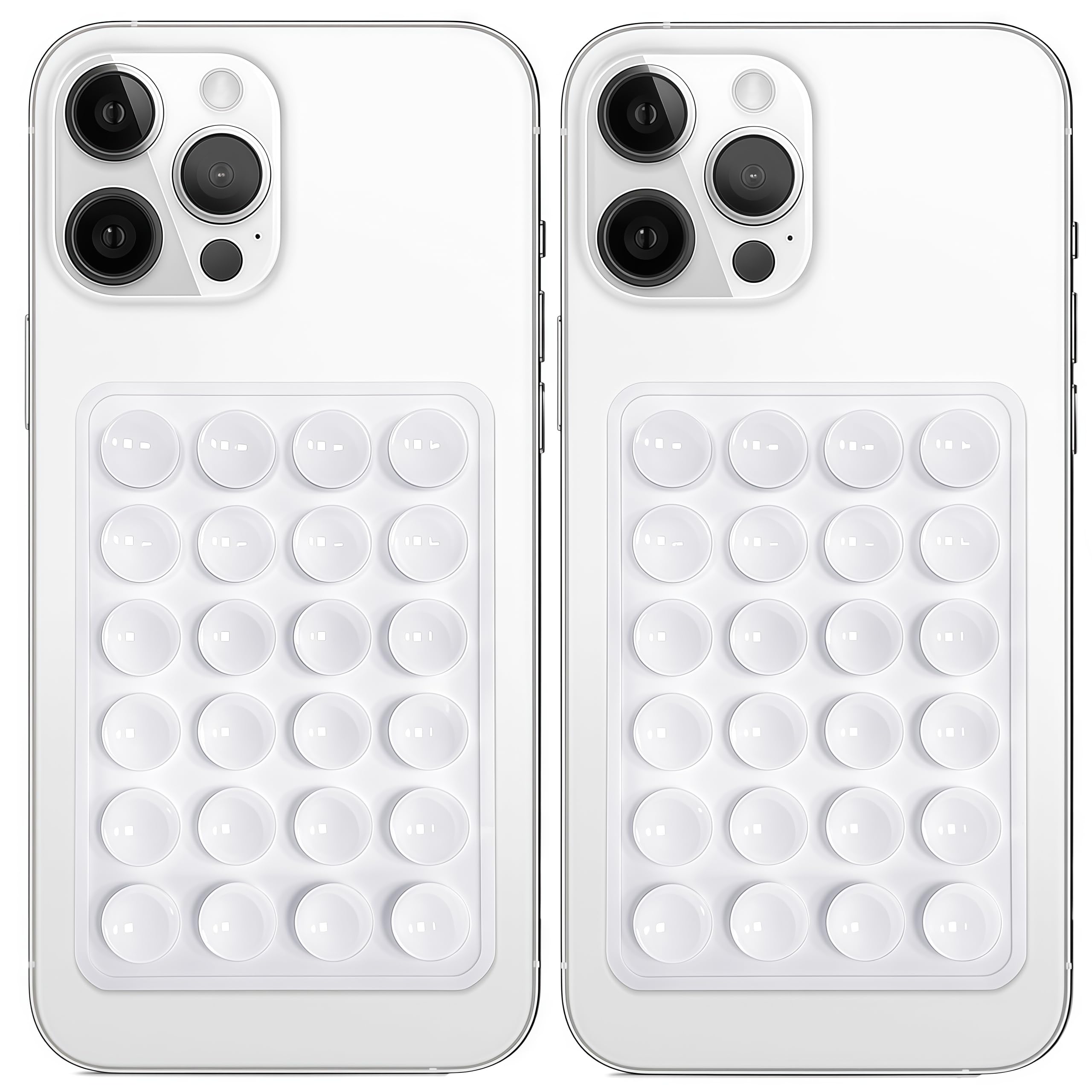 Galundge Anteel 2 Pack Silicone Suction Phone Case Mount, Non Slip Sticky Grip for Cellphone, Silicon Adhesive Suction Cup Mount, Strong Grip Holder for Selfies and Videos (White)-image-33