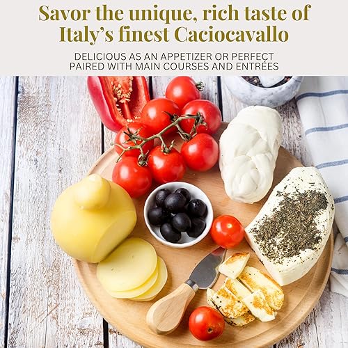 Miniatura 3 de Queso italiano Caciocavallo 1,9 kg (4 lb), producto tradicional italiano con sabor delicado, Latteria Soresina, elaborado con leche 100% italiana,