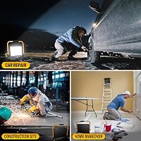 RIGIDON 200W LED Munkalámpa, 20000 Lumen, Hordozható, IP66 Vízálló, 6000K Fehér Fény, 140° Szögű Reflektor Műhelyhez, Építkezéshez, Garázsba 6