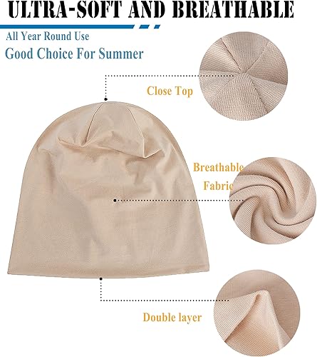 Miniatura 3 de ELLEWIN Gorro de algodón holgado hip-hop, suave, ligero, para correr, para adultos, para hombres y mujeres