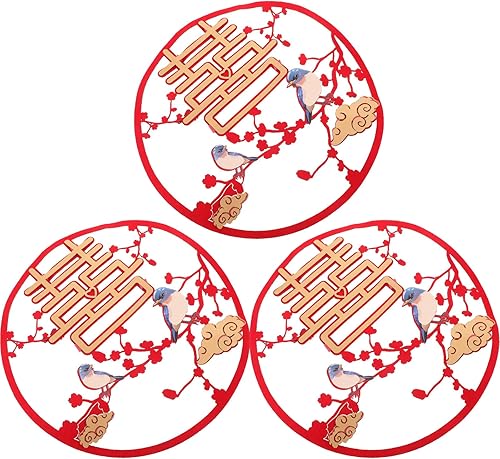 Gadpiparty Decoración de la habitación de la boda, adorno de salsa de tomate, decoración asiática, decoración china, pegatinas chinas, boda, corte Gadpiparty Decoración de la habitación de la boda, adorno de salsa de tomate, decoración asiática, decoración china, pegatinas chinas, boda, corte