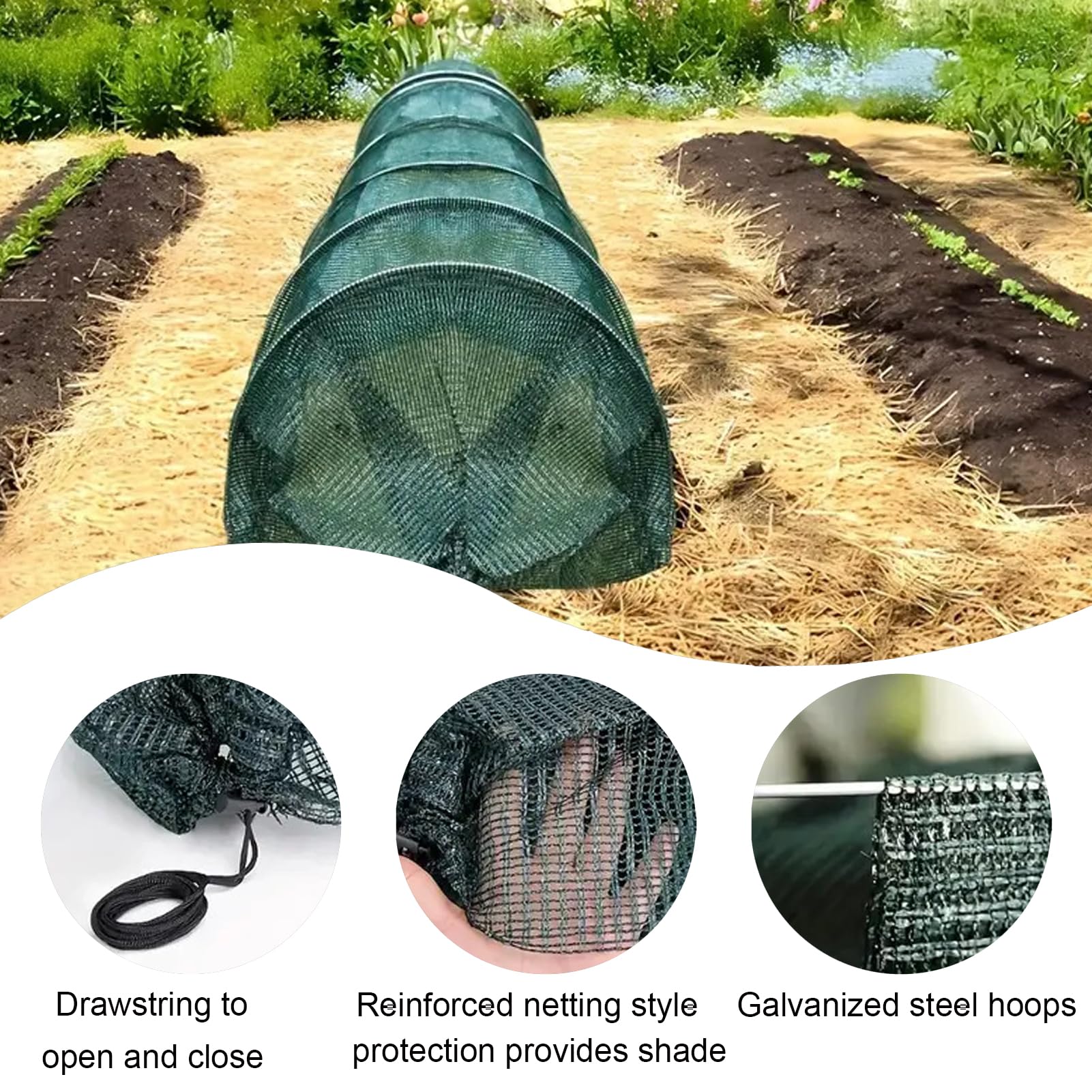 Lot de 3 arches tunnel professionnelles pour serre - 300 x 45 x 45 cm - Arceaux en acier galvanisé très résistants - Protection contre le gel, le vent et la grêle - Parfait pour les jardins, les