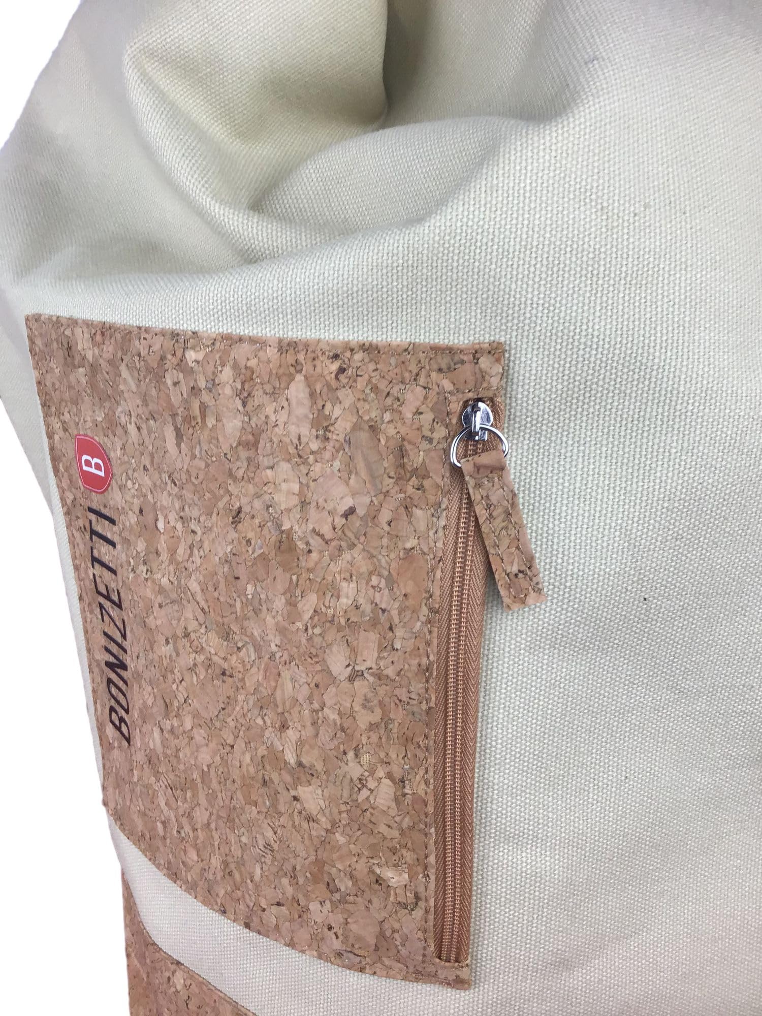 Seesack CHICAGO wasserfeste Rucksack-Tasche 20 Liter Volumen aus Canvas und Kork Beige One Size Schulterbeutel, Packsack, Naturmaterialien, umweltfreundlich, Beutel, Day Pack