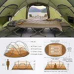 4/6 Person Easy Pop Up Tent, Waterproof, Automatic Setup,2 Doors-Instant Family Tents for Camping, Hiking & Traveling