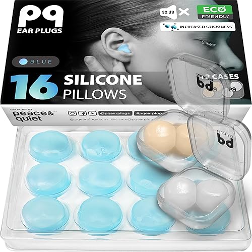 PQ - Tapones de cera de gel de silicona para los oídos, 16 tapones para los oídos, con cancelación de ruido, impermeables, para nadar y dormir, disponible en Yaxa Peru