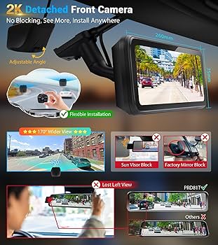 Amazon.com: PORMIDO OEM Rear View Mirror Camera with Auto