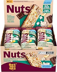 Banana Brasil - Barra De Castanhas Nuts E Coco Com Cobertura De Chocolate - (12 unidades de 25g)