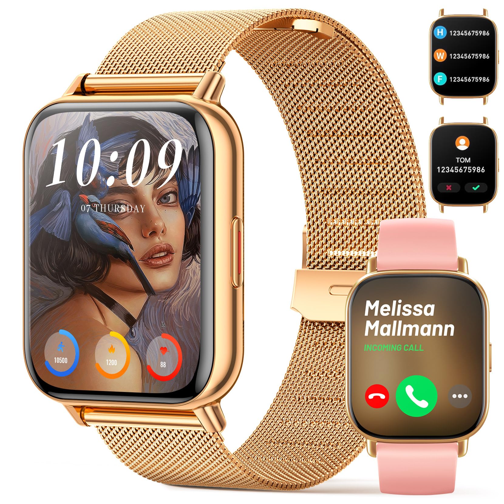Xiaomi Bluetooth Reloj Inteligente Android Mujer SMARTWATCH ‎BVILY