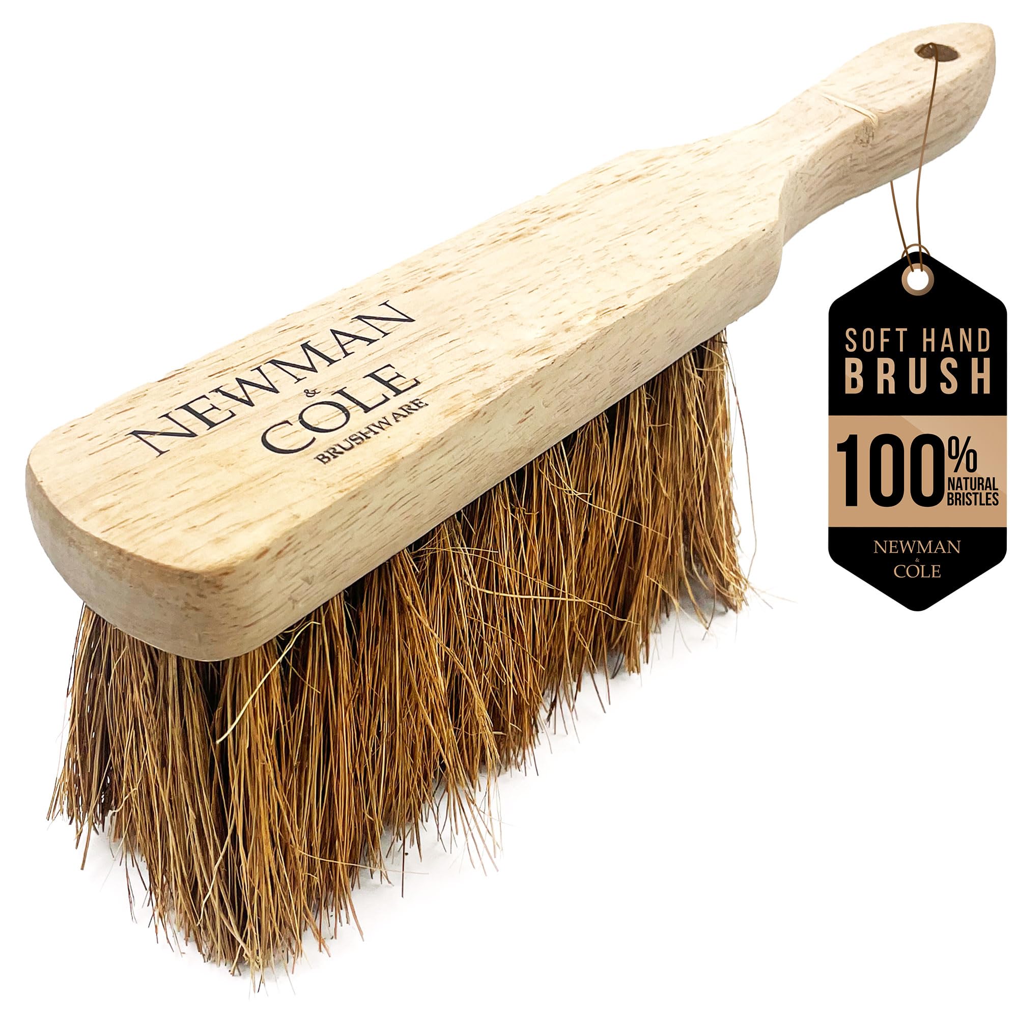 Coco Hand Brush Soft Bristles Wooden Handle Indoor Dust Cleaning Brush Tool