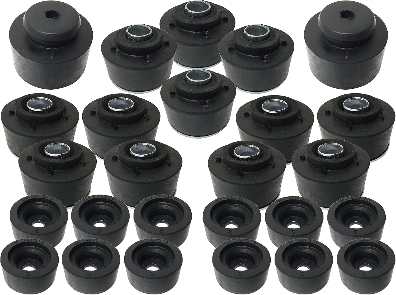 Body Mount OE Style Rubber Bushings Compatible with Full Size Chevy 1977-1990