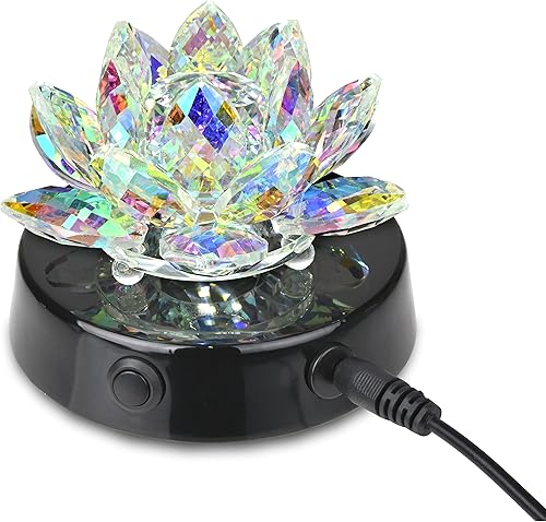 Miniatura 6 de ASENTE Pedestal de 5 luces LED, base redonda de laca negra para vidrio artístico 3D, decoración de habitaciones, piedras preciosas y cristales,