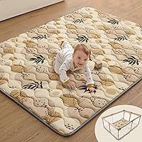 Vista 12 de Blissful Diary Alfombras de Juego para Bebés para el Piso, Alfombra de Pañal de 50x50, Almohadilla de Espuma con Acolchado Grueso para Bebés y Niños