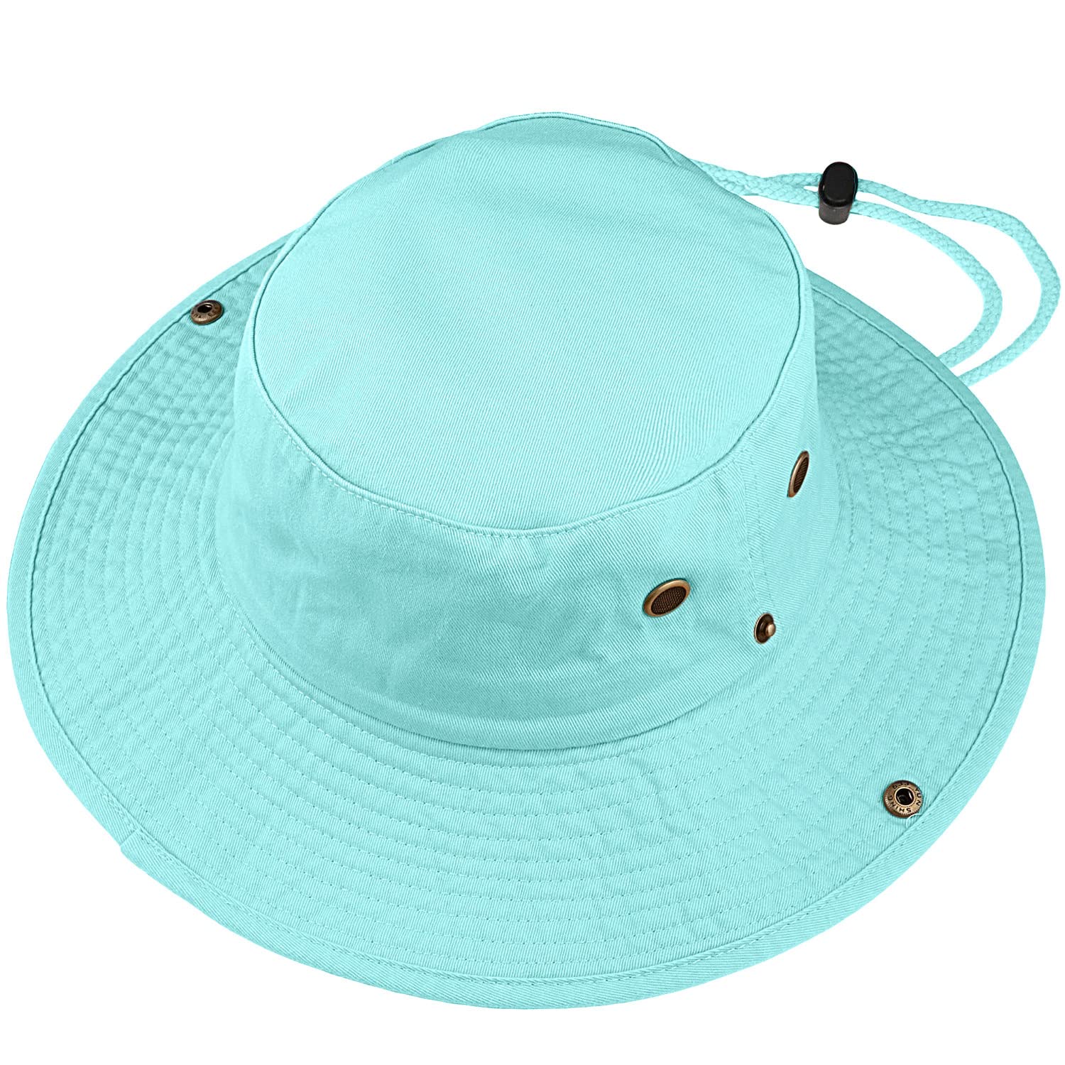 Sombrero de ala ancha para senderismo, pesca, safari, boonie, 100% algodón, protección solar UV para hombres y mujeres, actividades al aire libre, Agua, Large/X-Large