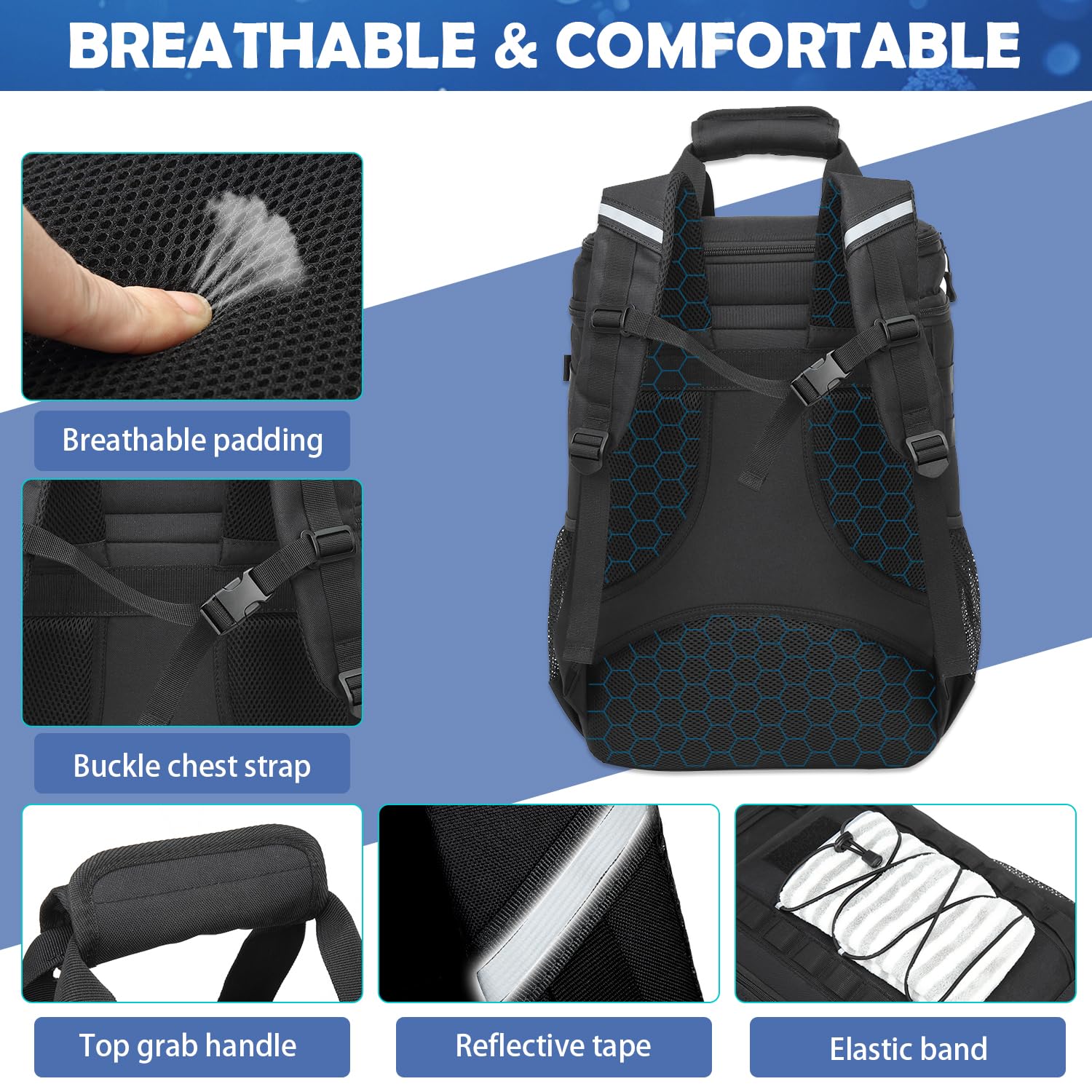 Borsa termica 45 L 42 lattine tattica per picnic spiaggia barbecue campeggio